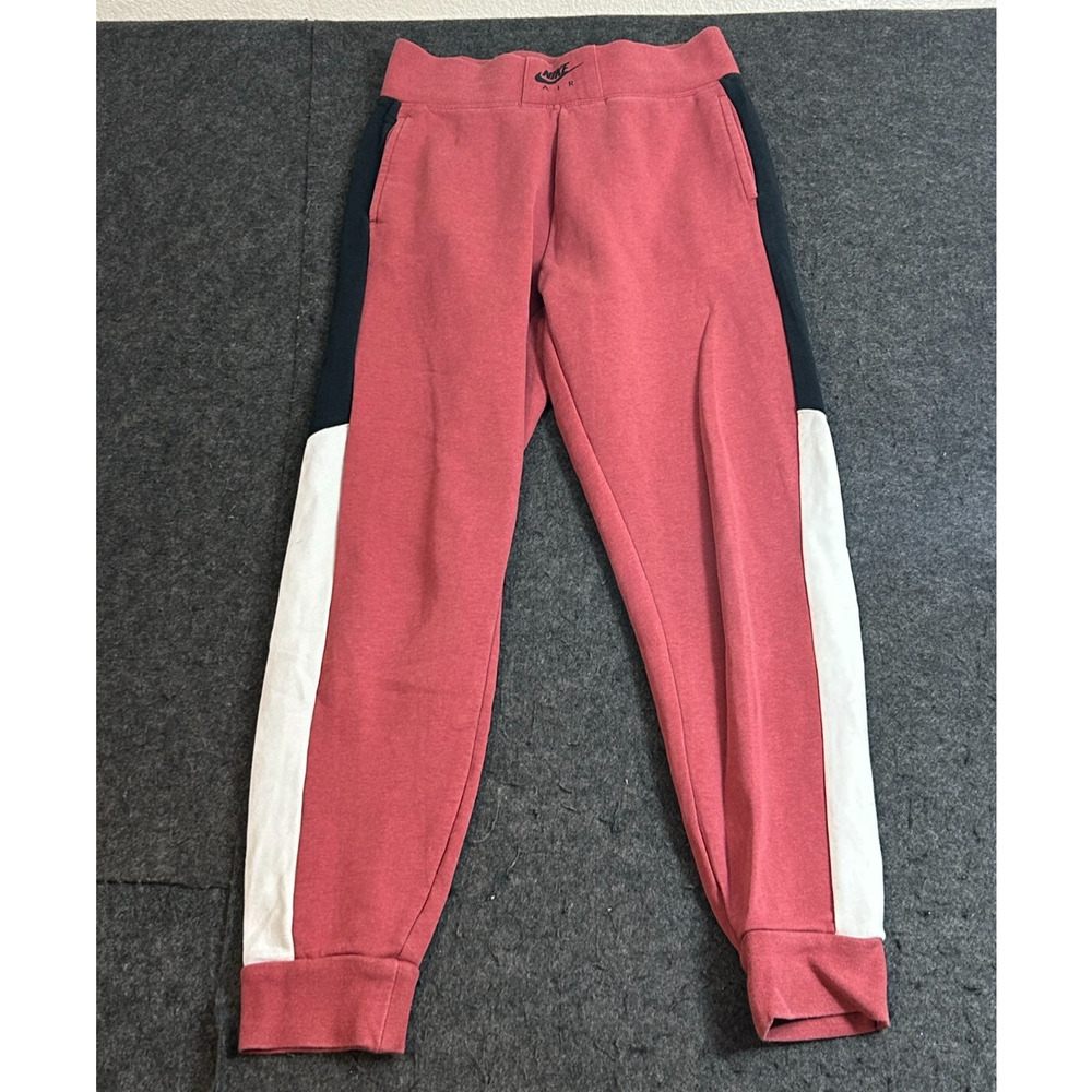 Nike Air CV8573-661 Women Sportswear Fleece Jogger Pants Cedar Black White Small